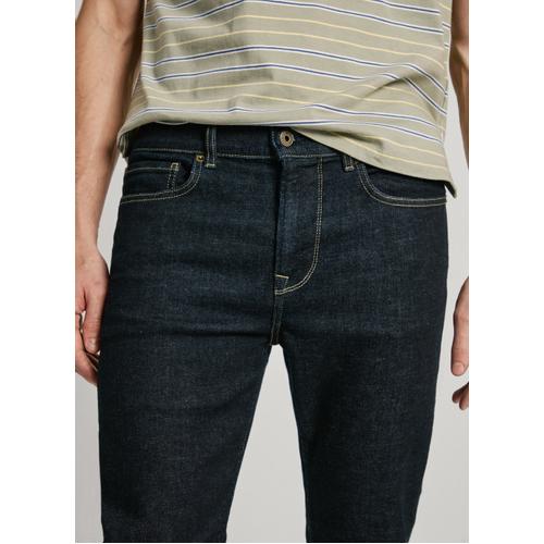 Men's Hatch Slim Fit Mid-Rise Jeans with Worn Effect Details