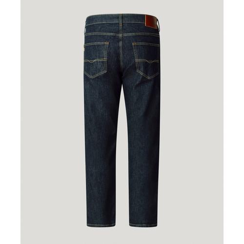 Men’s Cash Regular Fit Dark Denim Jeans with Stretch Cotton Fabric