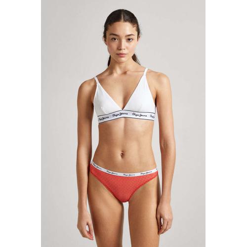 Women’s Polka Dots Mesh Thongs and Logo Waistband