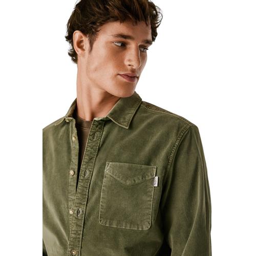 Men’s Clayton Shirt with Button Closure and Long Sleeves