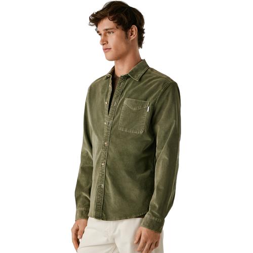 Men’s Clayton Shirt with Button Closure and Long Sleeves