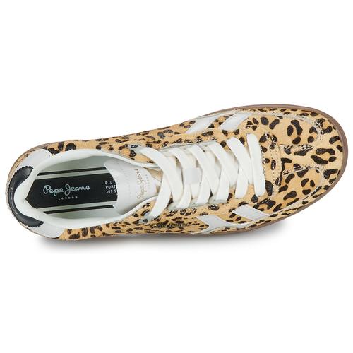 Women's Ball Top Sneakers with Animal Print Details