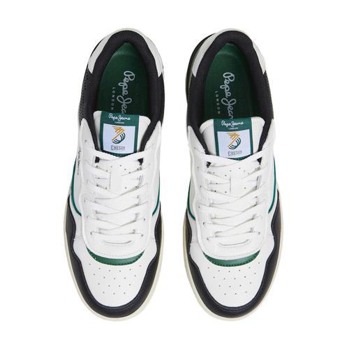 Men's Chester Lace-Up Mixed Material Leather Sneakers