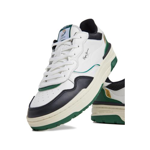 Men's Chester Lace-Up Mixed Material Leather Sneakers