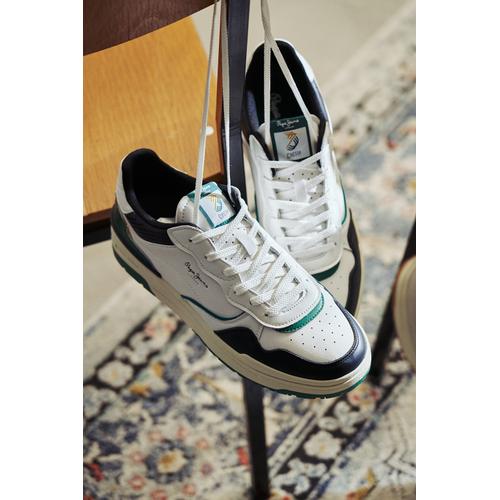Men's Chester Lace-Up Mixed Material Leather Sneakers