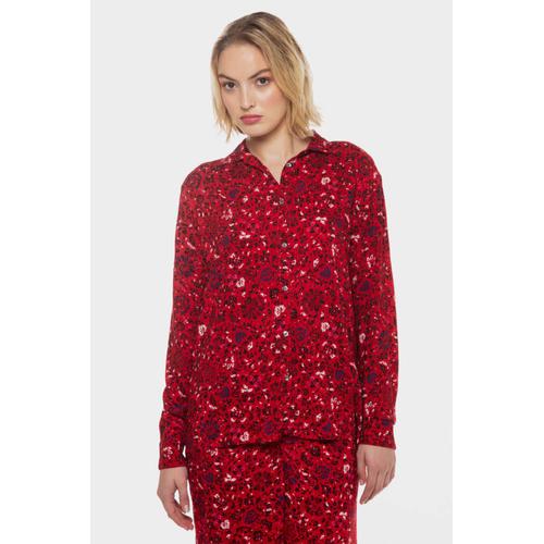 Women’s Carly Long Sleeve Floral Print Shirt with Button Closure