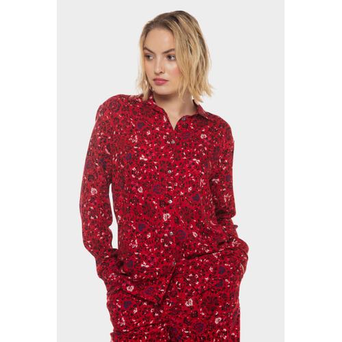 Women’s Carly Long Sleeve Floral Print Shirt with Button Closure