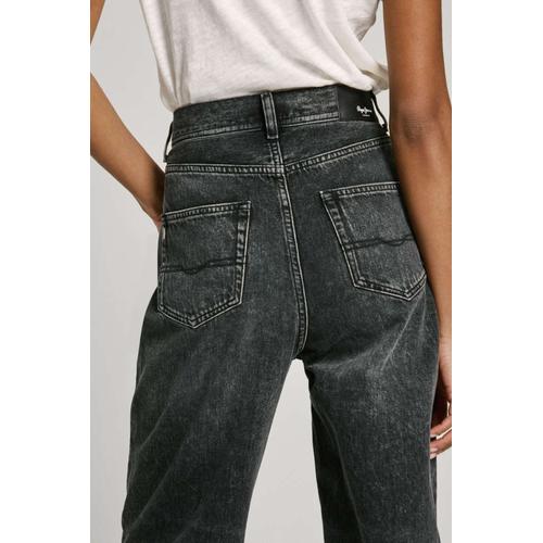 Women's Barrel Loose Fit High-Waist Tapered Leg Jeans in Grey Wash