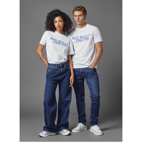 Unisex Red Bull Racing Printed T-Shirt with Crew Neck and Logo Detail