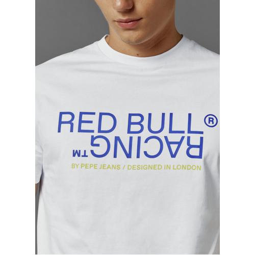 Unisex Red Bull Racing Printed T-Shirt with Crew Neck and Logo Detail