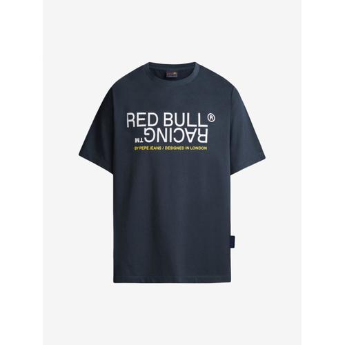 Unisex Red Bull Racing Printed T-Shirt with Crew Neck and Logo Detail