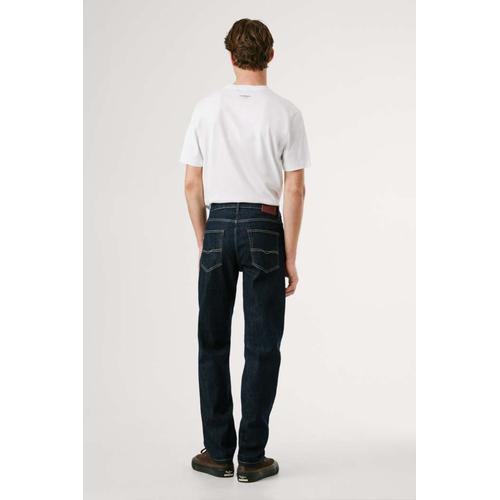 Men's Cash Straight Fit Mid-Rise Jeans with Contrast Colour Stitching