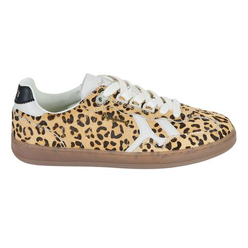 Women's Ball Top Sneakers with Animal Print Details