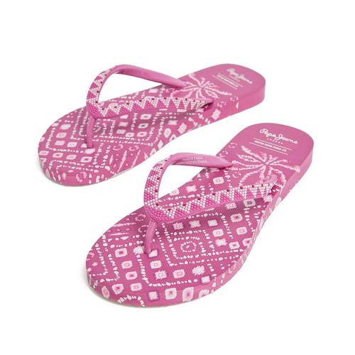 Sandalias de Dedo para Mujer con Estampado Étnico y Suela Anatómica de EVA