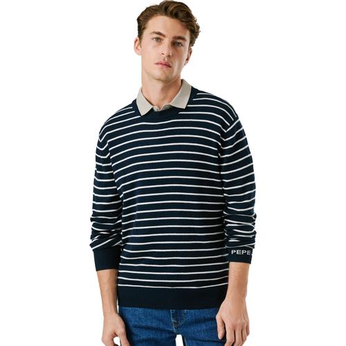 Men’s Andre Sweater with Stripes and Crew Neck