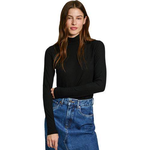 Women's Flory Long Sleeve Top with Ribbed design & High Neck