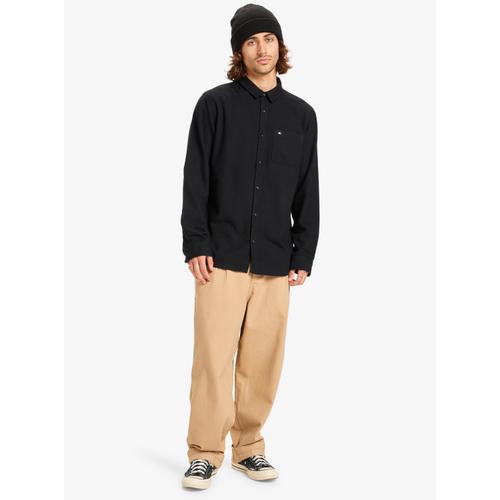 Men's Motherfly Solid Long Sleeve Shirt with Button Closure