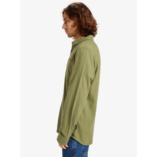 Men's Motherfly Solid Long Sleeve Shirt with Button Closure