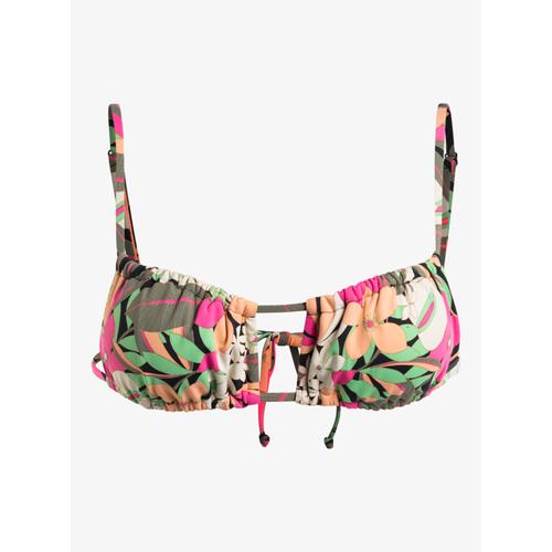 Women's Printed Beach Classics - Bralette Bikini Top with Adjustable Tie Straps and Scoop Neck