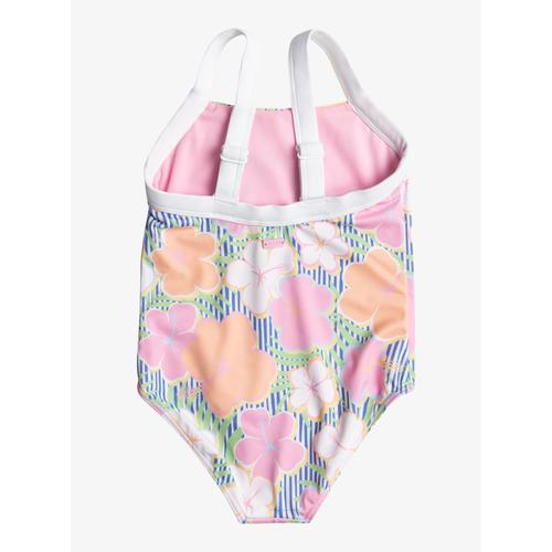 Girls' Tiny Flower One-Piece Swimsuit with Adjustable Straps
