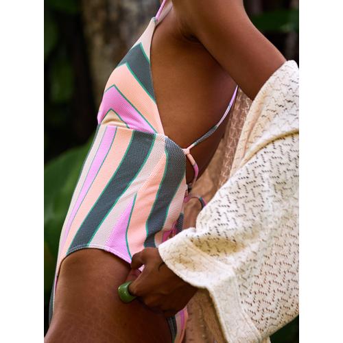 Women's Vista Stripe Cross Back One-Piece Swimsuit
