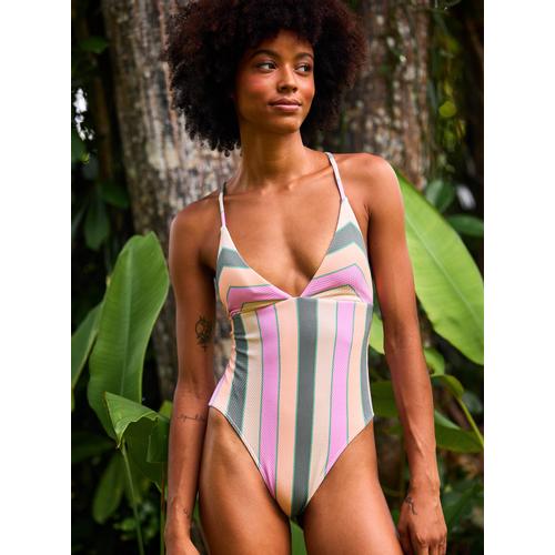 Women's Vista Stripe Cross Back One-Piece Swimsuit