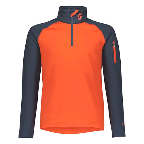 Kids' Zip Pullover Defined Light - Nightfall Blue-Tangerine Orange