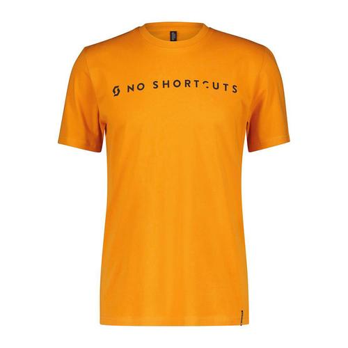 Men's T-shirt No Shortcuts Short Sleeve - Copper Orange