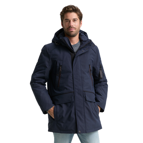 Men's Parka Jacket with Removable Hood