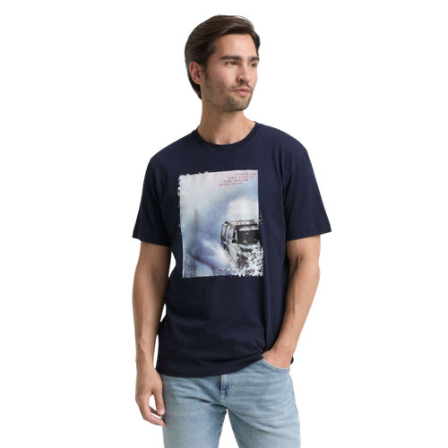 Men's T-Shirt with Print and Crew Neck