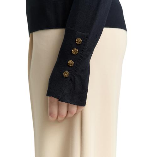 Women's Knitted Jumper with Button Details