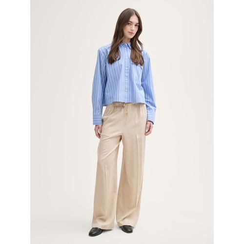 Women's Wide Leg Trousers – High-Waisted with Drawstring & Side Pockets