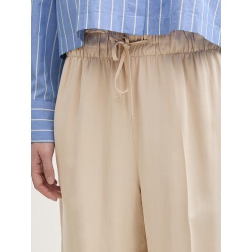 Women's Wide Leg Trousers – High-Waisted with Drawstring & Side Pockets