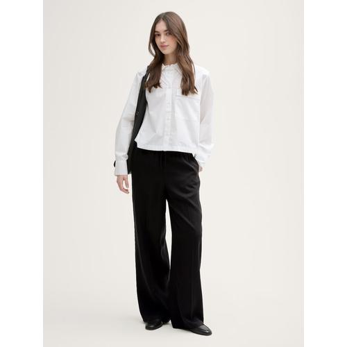 Women's Wide Leg Trousers – High-Waisted with Drawstring & Side Pockets