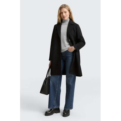Women's Wool Coat with Slit Pockets