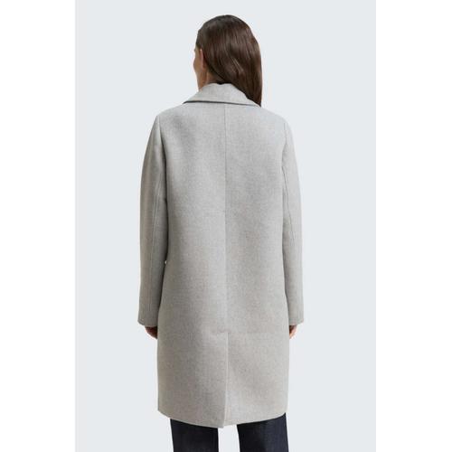 Women's Wool Coat with Slit Pockets