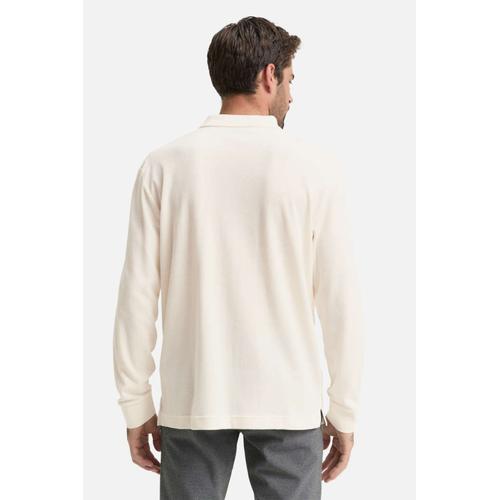 Men's Polo Shirt with Button Placket and Long-Sleeves