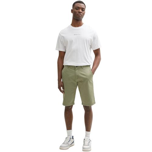 Men's Chino Shorts with Button & Zipper Closure
