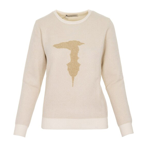 Trussardi Women's Round Neck Viscose Lurex Blend Sweater PN: M004470F000569 - Picture 14 of 14