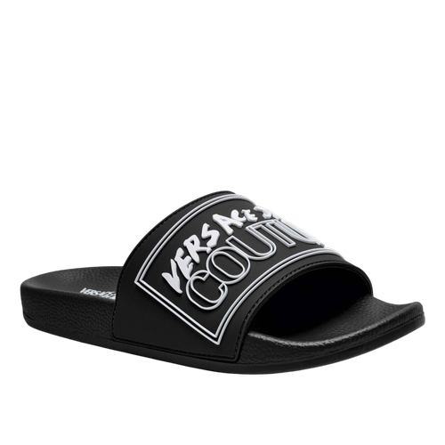 Men's Sliders with Embossed Logo Strap