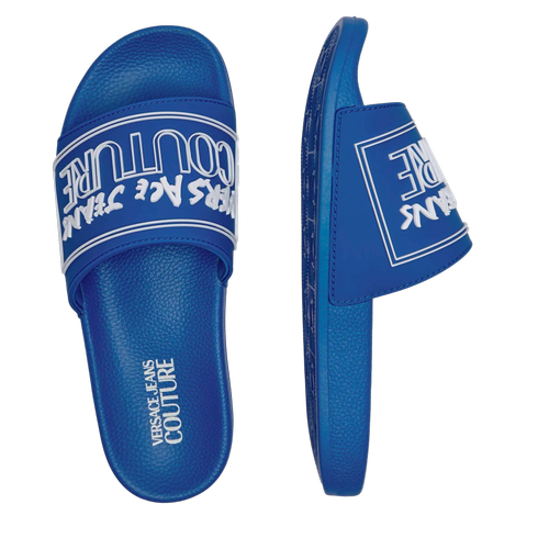 Men's Sliders with Embossed Logo Strap